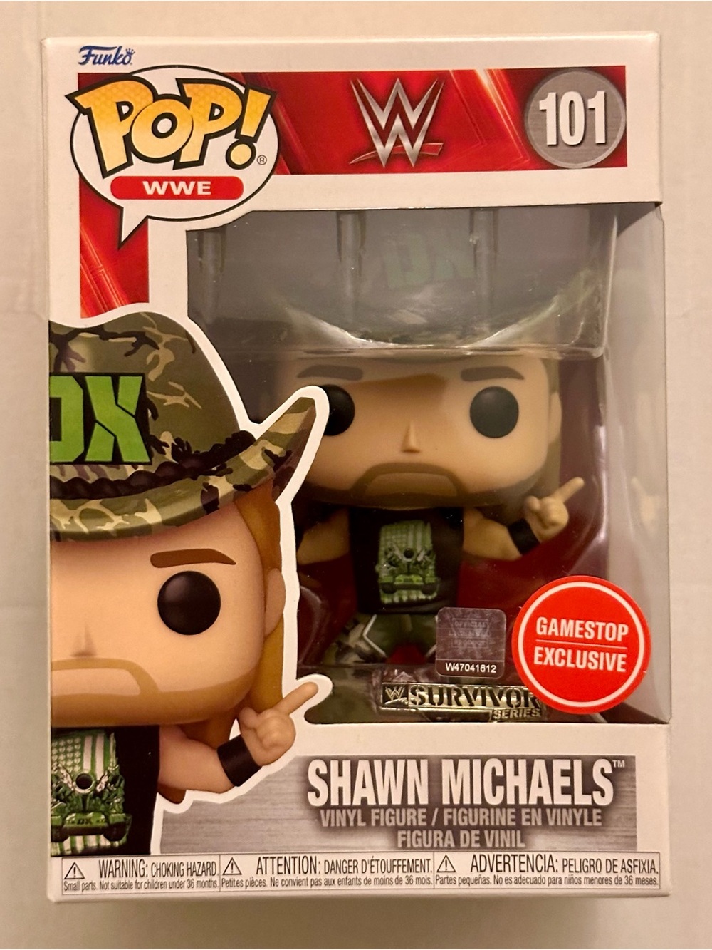 Funko Pop! WWE Shawn Michaels 101 GameStop Exclusive DX